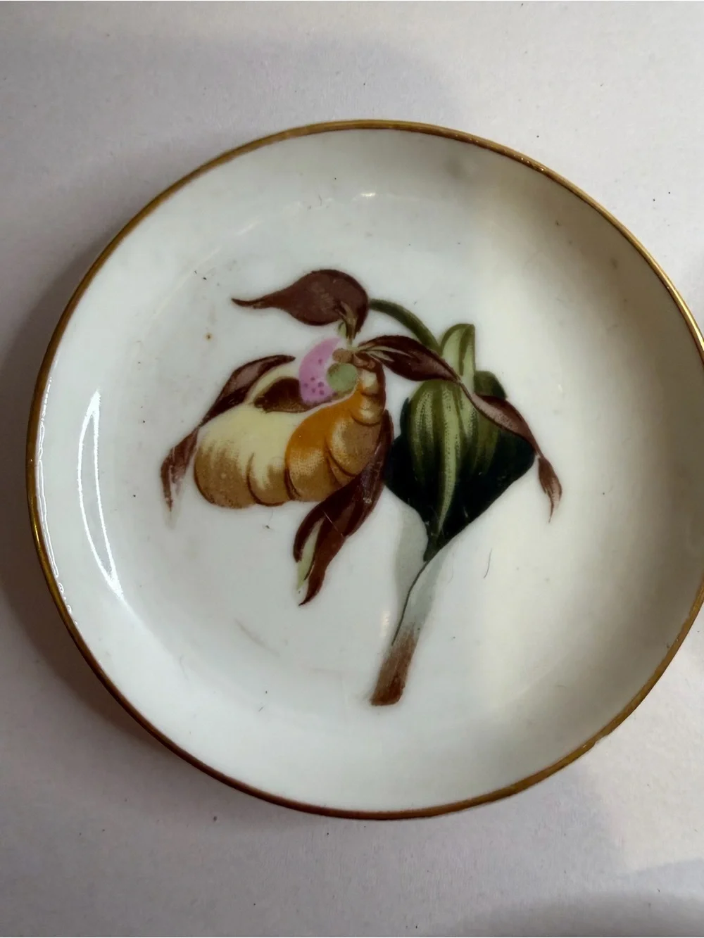 Vintage Porcelain Trinket Dish Ashtray - Flower Enesco Japan - Set  Of 4 Floral